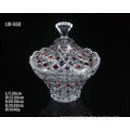 Beauty Diamonds Carved Large Glass Jar (LW-X60)